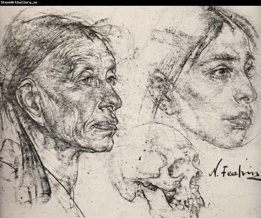 Nikolay Fechin Study of female-s head